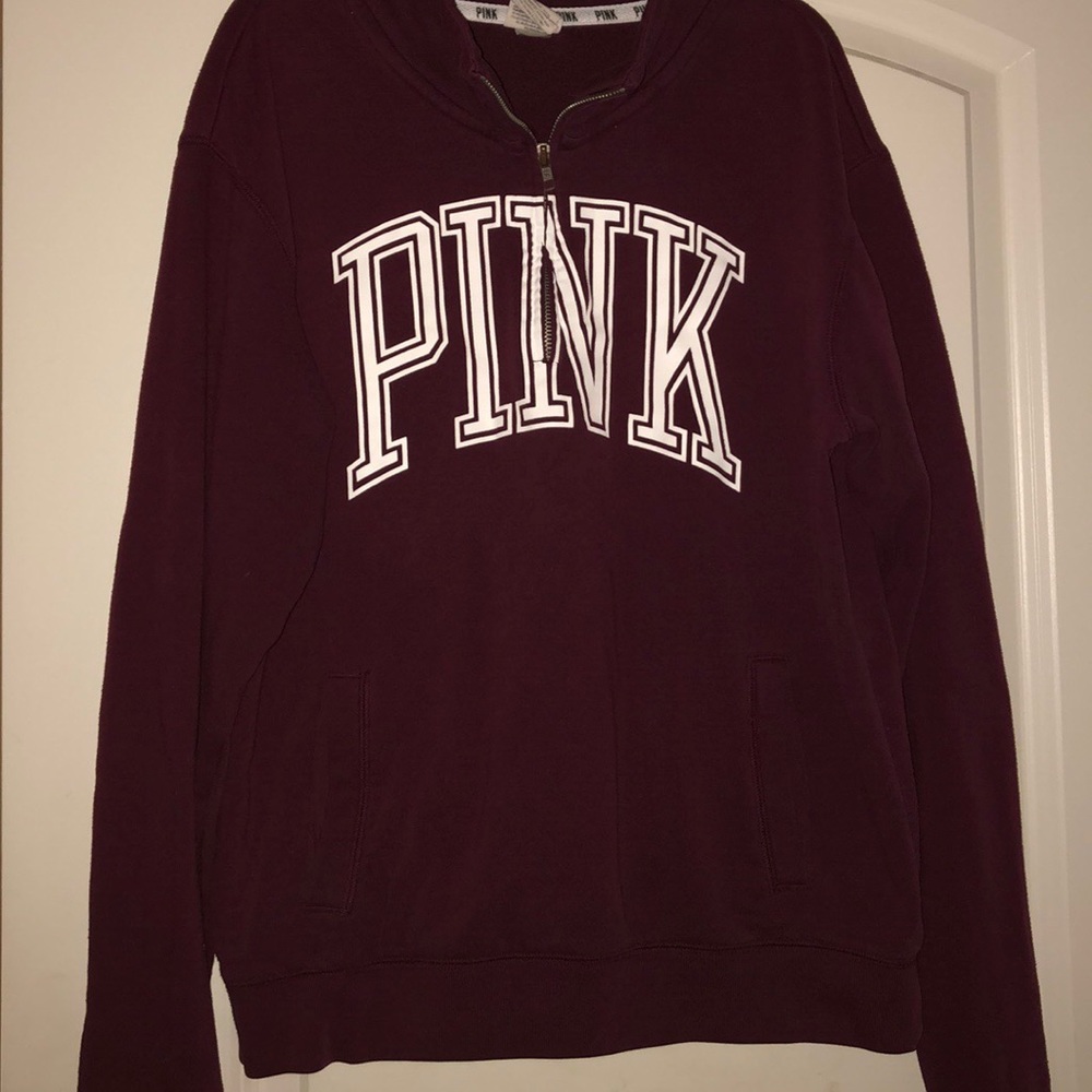 PINK maroon quarter zip up.